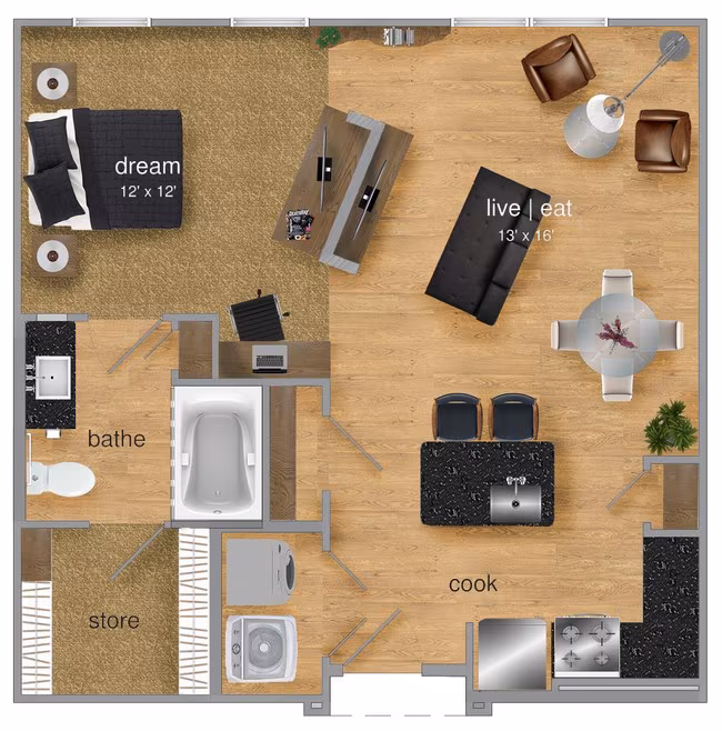 Unit 1216 6208 floor plan